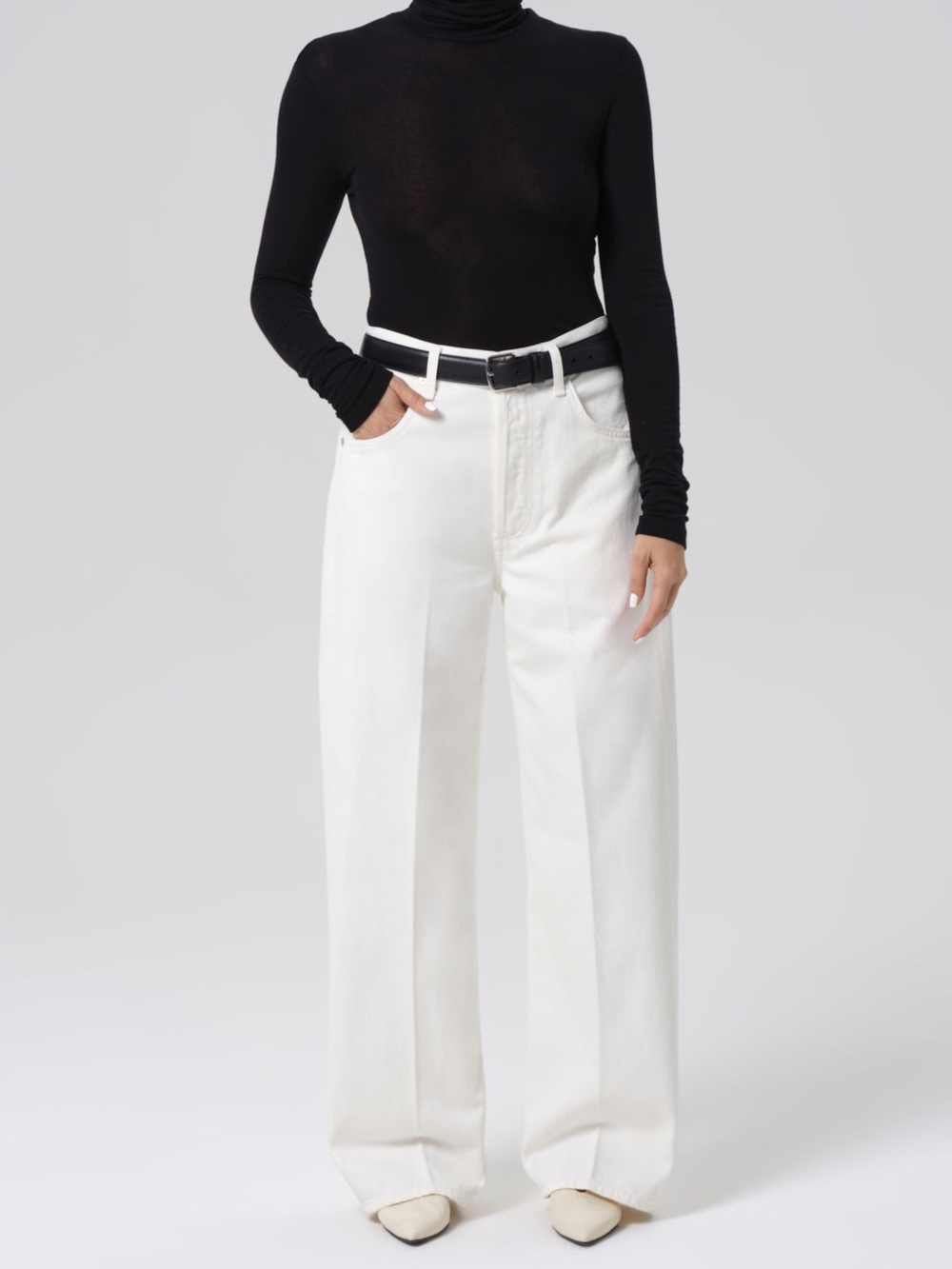 Petite Ayla Baggy Jeans in Pashmina